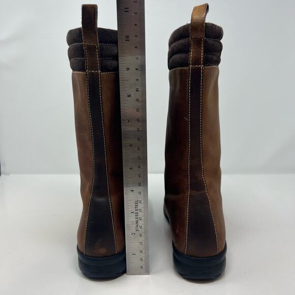 Cole Haan Women's Boots Size 6 Brown Leather Lace Up Waterproof - Picture 8 of 13